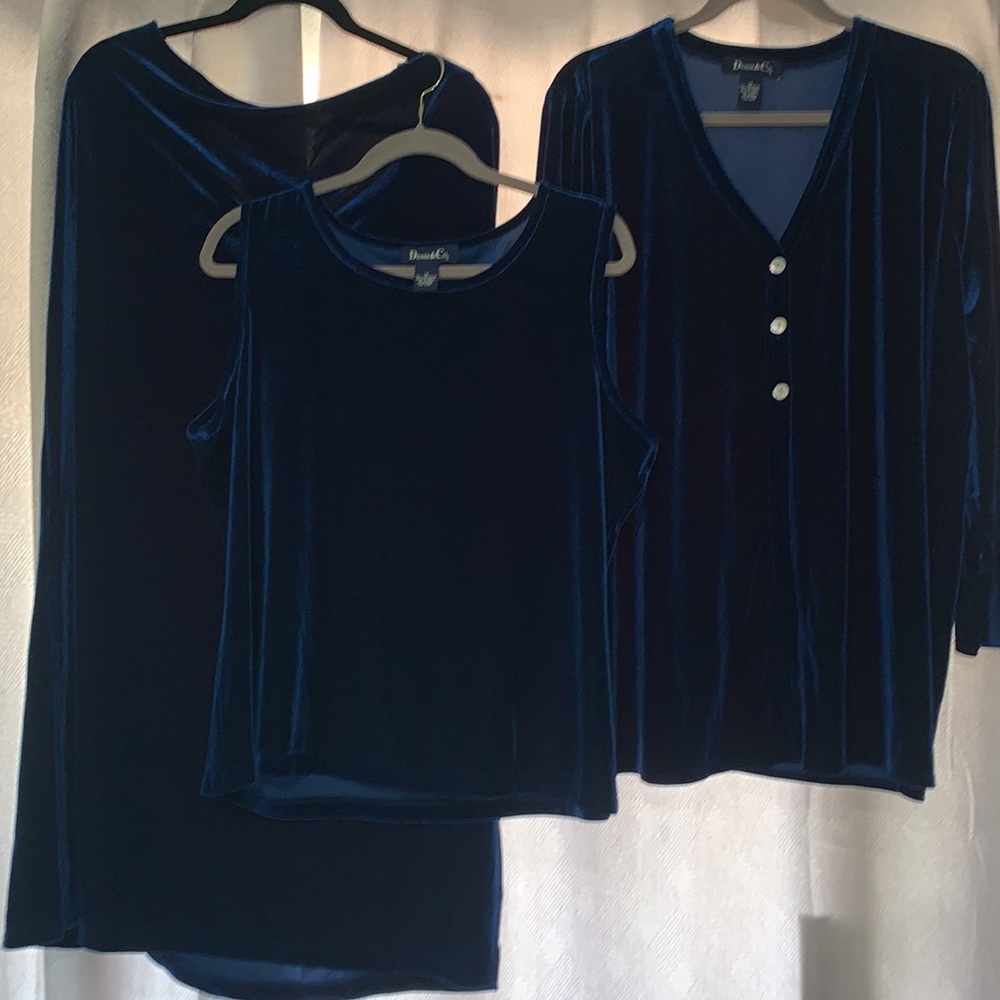 ✅DENIM&CO. 3 PIECE SET, INCLUDING PANTS, TOP & JACKET.  SIZE 1X